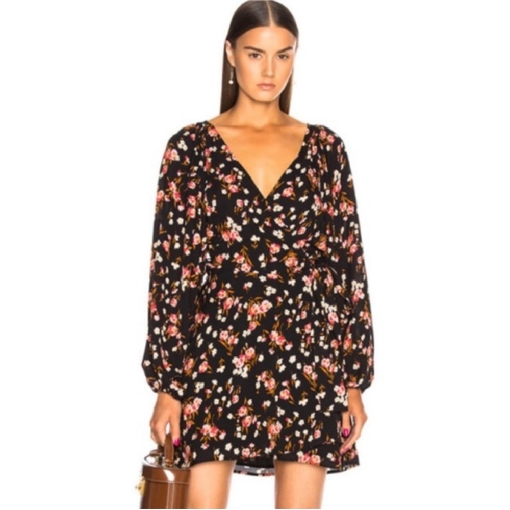 A. L. C Carlo floral wrap mini dress WORN ON TV NEW
